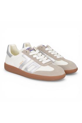 Sneaker donna Back 70 in pelle colore bianco. BACK70- | CLOUD 2505-18-METALLIC SILVER